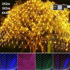 3x2M/6x4M LED Lichternetz Lichtervorhang Lichterkette Außen Party Weihnachtsdeko
