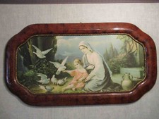 Schlafzimmerbild "Taubenmadonna" Giovanni 20er Jahre Rahmen Holz ausgefallen