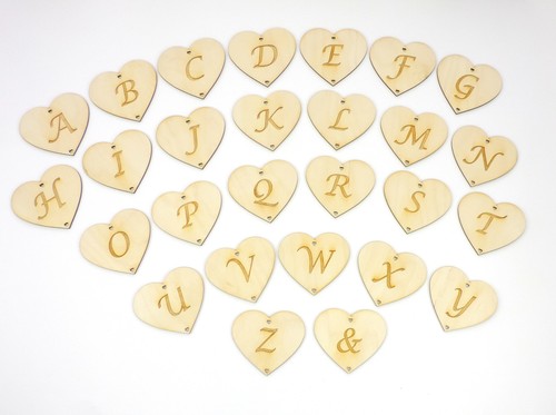 Holzherz mit buchstaben - holzherz,