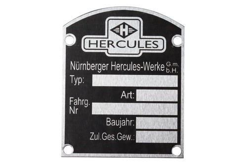 Typenschild für - typenschild,