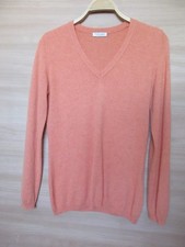 Christian Berg Kaschmirpullover Gr.42 Damen 100% Kaschmir Orange V-Ausschnitt