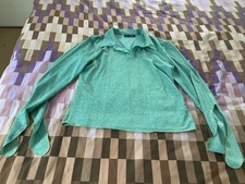 bluse Bottega türkis mit gold