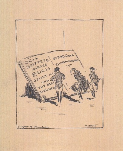 Exlibris bookplate klischee - exlibris,