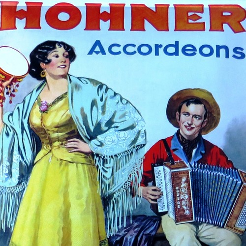Hohner akkordeon blechschild - hohner,