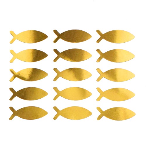 Fisch sticker gold glänzend - fisch,