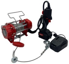 Akku Seilzug Seilwinde mobile KOMBIWINDE 200 KG Hebe+Zugwinde inkl. 18V Akku 4Ah