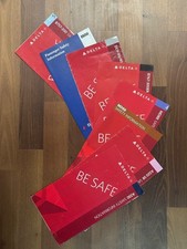 Safety Card Set Delta Airlines 757, CRJ, DC9, 767, MD88, A320, A330, 8 Karten