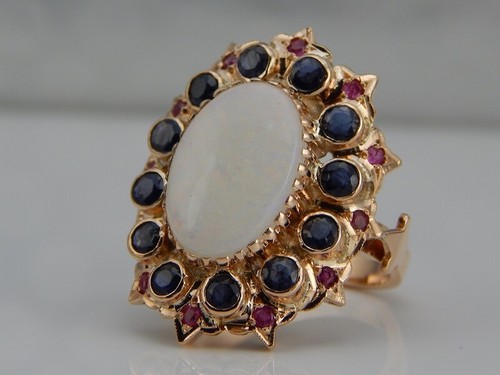 585 rotgold opal ring - opal, mit