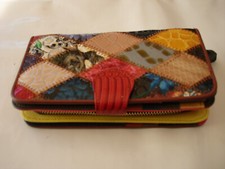 Vera Pelle  Damen Groß Börse aus Echtleder,in bunten Farben NEU