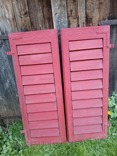 Paar fensterladen holz - -,