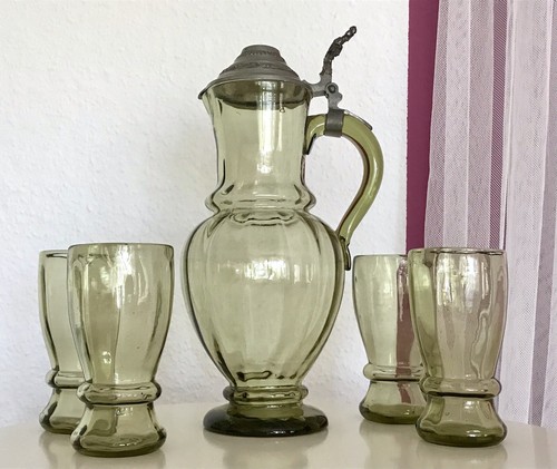 Antik glas set krug - set, 4