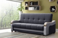 Elegante graue 3-Sitzer-Couch