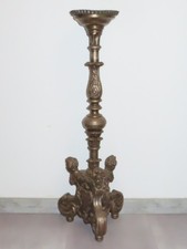 Antiker Holz Kerzen Leuchter mit Putten !H: 77cm