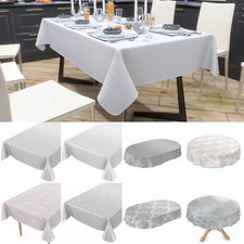Wachstuch Tischdecke abwaschbar Wachstuchtischdecke PVC Hellgrau Modern ANRO
