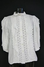Gr.46 Trachtenbluse weiß