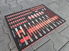 Profi Werkstattwagen Einlage 102 tlg. Stecknuss Bit Sortiment Schaum 520x400mm