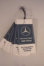 50 Ölzettel Mercedes Oelzettel Oldtimer NEU unbenutzt Rar ORIGINAL VERSION Motor