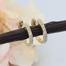 Wert 1890 € Brillant Creolen Ohrringe (0,46 carat) in 750 18 Karat Gelb Gold