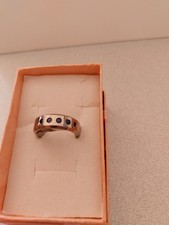 Titan Ring mit 5 Blaue Steine