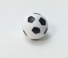 Miniatur Fussball, weiß-schwarz, für 1:12 Puppenhaus / Puppenstube, 1,6 cm
