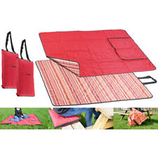 PEARL 2er-Set 3in1-Picknickdecke, Sitzkissen & Zudecke, waschbar, 180x150 cm