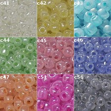 20g Rocailles 4mm Perlen Ceylon glänzend 6/0 Glasperlen Farbauswahl