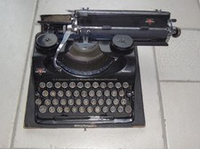 Groma (Grosser) Schreibmaschine Modell T, Kleinschreibmaschine ca 1938 m. Koffer