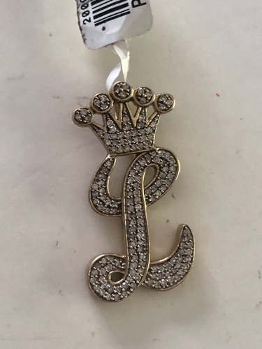 10kt gold diamant initialen - diamant, l