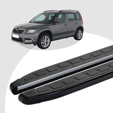 Trittbretter passend für Skoda Yeti ab 05/2009-12/2017 (Model: DOLU, Farbe: Schw