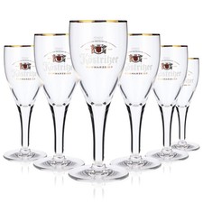 6x Köstritzer Exklusiv Pokalgläser- 0,2l Schwarzbier Set mit edlem Goldrand