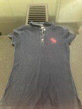 Abercrombie and Fitch kinder Polo T Shirt blau pink Gr S, 	128 - 137 cm