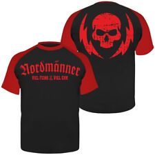 Herren T-Shirt Nordmänner Viel Feind Viel Ehr Totenkopf mit Blitzen S bis 8XL 