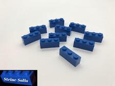 Lego (c) 10x 1x3 - Basic Stein - blau - Grundbausteine - 3622 - brick blue