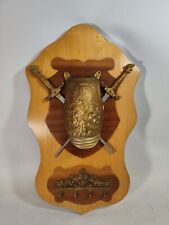 Vintage Ritter Schlüsselbrett Mittelalter Wanddekoration Wappen Schild Schwert