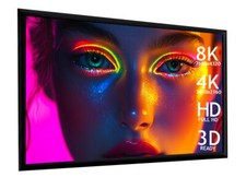 4:3 SlenderLine Base Beamer Rahmenleinwand 200 x 150 cm FULL HD 4K SONDERPOSTEN