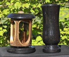 Grablaterne mit vase aus - grablaterne,
