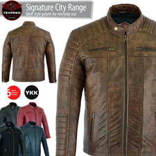 Herren Leder Freizeit Biker