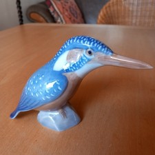 Porzellanfigur Eisvogel Nummer 3234 Royal Copenhagen Dänemark