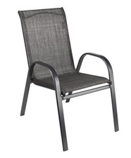 Stapelstuhl aus Aluminium grau