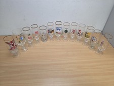 13x Biergläser Glas DDR 1. FC