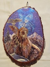 Wandrelief Indianer Adler Holz