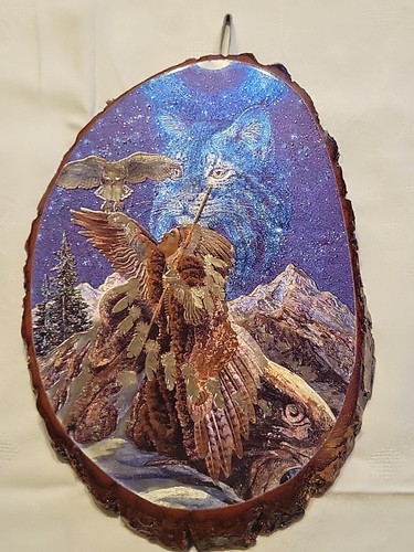 Wandrelief indianer adler - indianer, holz