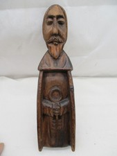 Tollosan Holz – Wandfigur Figur Skulptur „Wächter mit Schlüssel – Mönch“ 25 cm