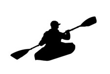 2 x Kajak - Aufkleber Auto