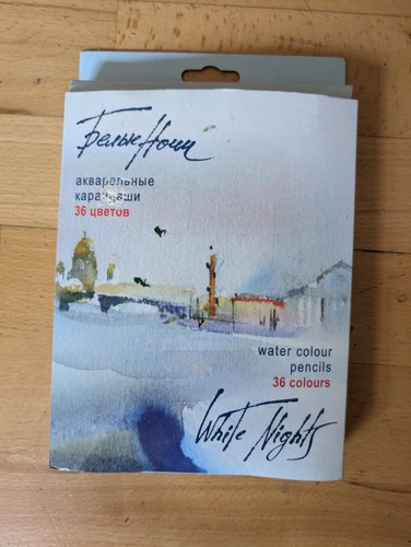 White nights aquarellstifte - white,