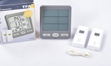 ‎TFA Dostmann Funk Thermometer Trio Wetterstation mit 2 Sender Thermometer 100m