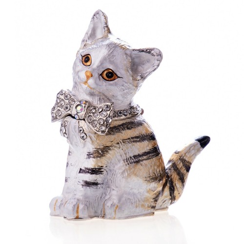 Schmuck pillendose katze - schmuck-pillendose, aus