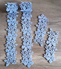 Filz Tischband Tischdeko Tischläufer Blüten Schmetterling Grau Basteln Band 4 St