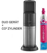 SodaStream Duo Titan Wassersprudler Sprudelmaschine + 1 Co2 Zylinder Schwarz