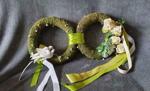 Florale hochzeitsringe deko - florale, hochzeitsringe,